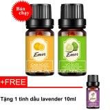 Combo 2 tinh dầu thiên nhiên  EMER cam ngọt 10ml và  vỏ bưởi 10ml + tặng 1 tinh dầu hoa oải hương 10ml