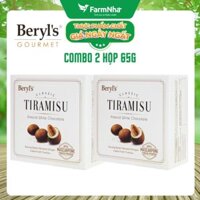 (Combo 2) Tiramisu Almond White Chocolate 65g Beryl's - Socola truyền thống hấp dẫn với bột phô mai kem Ý mascarpone