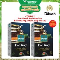 (Combo 2) Trà Dilmah Earl Grey Tea 30g 20 túi x 1.5g Túi lọc – Trà Bá Tước Hảo Hạng Từ Sri Lanka