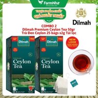 (Combo 2) Trà Dilmah Premium Ceylon Tea 50g (25 Túi x 2g) – TRÀ ĐEN CEYLON NGUYÊN CHẤT TỪ SRI LANKA