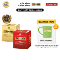 Combo 2 Trà Túi Lọc Bá Tước Twinings Earl Grey 10 gói x 2g và Trà Túi Lọc Twinings English Breakfast - Hộp 10 gói x 2g