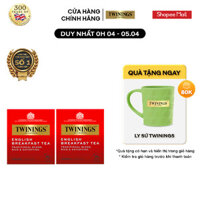 Combo 2 Trà Túi Lọc Twinings English Breakfast - Hộp 10 gói x 2g