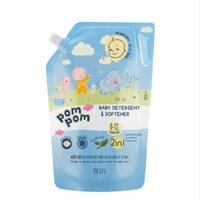 [combo 2 Túi 2.7l] – Dành Cho Bé Sơ Sinh – Gel Giặt Xả 2in1- Sạch Sâu – Kháng Khuẩn – Khử Mùi Nôn Trớ, ọc Sữa, Tè Khai-lưu Hương Phấn Thơm Dịu Nhẹ