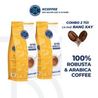Combo 2 Túi Cà Phê Rang Xay Robusta Arabica Vietnam Morning 454g - Thương Hiệu K Coffee