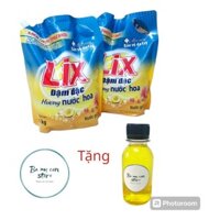 combo 2 túi nước giặt Lix hương nước hoa 3.5 kg tặng nước rửa chén handmade