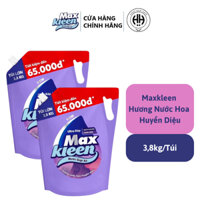 Combo 2 Túi Nước giặt Maxkleen Hương Nước Hoa Huyền Diệu 3,8kg/Túi