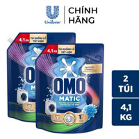 Combo 2 Túi Nước giặt OMO Matic Cửa trước Giữ Màu 4,1kg/túi