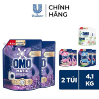 COMBO 2 TÚI NƯỚC GIẶT OMO MATIC 4,1kg (chọn hương)
