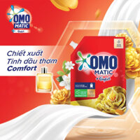 Combo 2 túi Nước giặt OMO Matic Sạch bẩn khử mùi toàn diện cho máy giặt cửa trên, 3.9kg