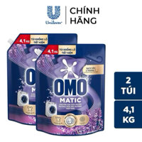 Combo 2 Túi Nước giặt OMO Matic Cửa trước Hoa Oải Hương 4,1kg/túi