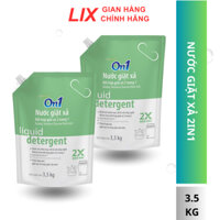 Combo 2 Túi Nước Giặt Xả On1 3.5KG/Túi Hương Bamboo Charcoal Giặt Tay & Giặt Máy Cửa Trên - On1 Việt Nam