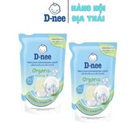 ComBo 2 Túi Nước rửa/xúc bình sữa Dnee Organic Túi 500ml @
