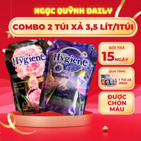 Combo 2 Túi Nước Xả Hygiene Màu Đen 3,5 Lít/ 1 Túi Thơm lâu, Thơm Dai Lên Đến 7 Ngày