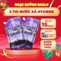 Combo 2 Túi Nước Xả Vải Hygiene TÍM NÚI 130l+ TRẮNG 1300ml giúp lưu hương và làm sạch quần áo