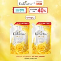 Combo 2 Túi Sữa tắm hương nước hoa Enchanteur Charming 640g - Live
