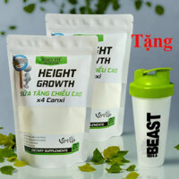 Combo 2 Túi Sữa Tăng Chiều Cao Gấp 4 Lần Canxi HEIGHT GROWTH 1kg + Tặng Bình Lắc