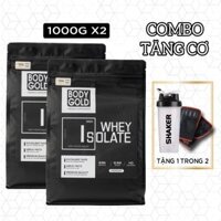 Combo 2 Túi Sữa Whey Protein Isolate Giảm Mỡ Tăng Cơ Body Gold 1Kg - Tặng Bình Lắc