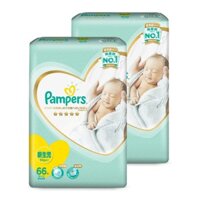 Combo 2 túi Tã-bỉm dán Pampers NB66