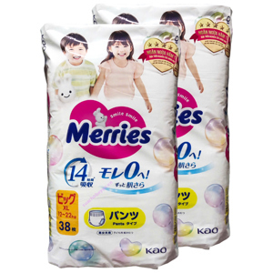 Combo 2 túi Tã-bỉm quần Merries XL38