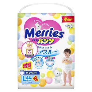 Combo 2 túi Tã-bỉm quần Merries L44