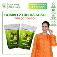 Combo 2 Túi Trà Atiso Ladophar, Gói 100 túi lọc, tăng cường sức khoẻ