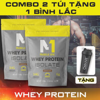 Combo 2 Túi Whey Protein Isolate 2KG + Bình Lắc