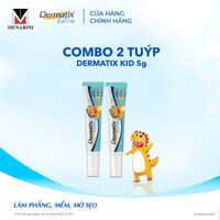 Combo 2 tuýp Gel làm mờ sẹo lồi, sẹo thâm cho bé Dermatix Ultra Kids 5g