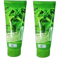 Combo 2 tuýp sữa rửa mặt trà xanh xóa mụn, trắng da DABO GREEN TEA Hàn quốc 180ml/Tuýp MC