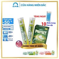 Combo 2 Tuýp Viên C sủi Vitamin Myvita Strong C & 1 hộp Myvita Protect - Bổ sung vitaminC, Tăng cường sức đề kháng