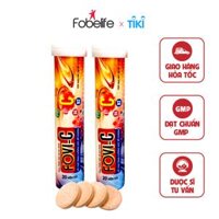 Combo 2 Tuýp Viên Sủi Fovi C Vitamin 500mg C Tăng Sức Đề Kháng  Tuýp 20 viên