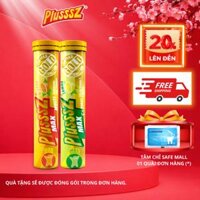 (COMBO 2 TUÝP X 20 VIÊN SỦI) Plusssz Max Multivitamin vị cam không đường + Plusssz Max Vitamin C & Kẽm ZinC Vị Chanh Không Đường