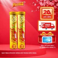 [COMBO 2 TUÝP x 20 VIÊN] Viên Sủi PLUSSSZ MAX MULTIVITAMIN VỊ CAM Không Đường - Hàng nhập khẩu