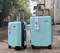 Combo 2 Vali PP668 Size 20&24 Chống bể 100% Xanh mInt