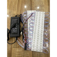 combo 2 vỉ led hắt 3 bóng đầy đủ nguồn,dây nguồn