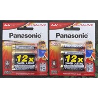 COMBO 2 VỈ PIN AA PANASONIC ALKALINE VỈ 4 VIÊN LR6T 4B