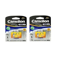 Combo 2 Vỉ Pin Sạc AAA Camelion 1100 mAh Chính Hãng Vỉ 2 Viên