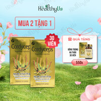 Combo 2 Viên Đông Trùng Hạ Thảo Nhật Bản, giúp Bổ Phổi, Tăng Sức Đề Kháng - Cordyceps FINE JAPAN (Hộp 30 Viên)