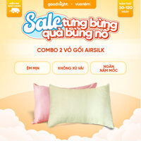 Combo 2 vỏ gối lụa tencel Goodnight Airsilk 5 tone màu pastel 45x65cm