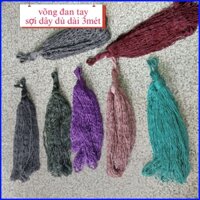 Combo 2 Võng lưới bó đầu đan tay sợi dây dù dài 3 mét to rộng chắc chắn, Võng cao cấp