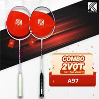 Combo 2 vợt cầu lông 4U KUNO A97 full carbon T700 trọng lượng 84gram, vợt cầu lông công thủ toàn diện, dễ chơi