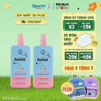 Combo 2 Xịt chống muỗi cho bé từ 6 tháng tuổi hương khuynh diệp Rohto Mentholatum Remos Baby Spray 150ml