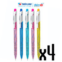 Combo 20 Bút bi Thiên Long Điểm 10 TP-06 - Màu thân bút ngẫu nhiên - Mực đen - Combo 20