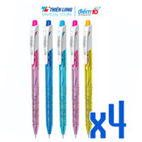 Combo 20 Bút bi Thiên Long Điểm 10 TP-06 - Màu thân bút ngẫu nhiên - Mực xanh - Combo 20