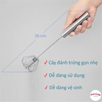 Combo  20 Cây Đánh Trứng Cầm Tay Inox Có Trục Xoay Tự Động Làm Bằng Thép Không Gỉ 00324