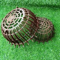 Combo 20 chậu đài sen f30 màu nâu giả gỗ ,chậu nhựa trồng lan,giỏ treo lan