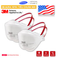 Combo 20 chiếc Khẩu trang N95 3M Aura 1870+ USA dùng trong phẫu thuật, lọc bụi siêu mịn, ngừa ô nhiễm không khí SAFEMALL