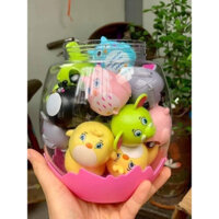 Combo 20 Con Vật Chạy Đà, Quả Trứng Đồ Chơi Chạy Cót Khổng Lồ Hình Thú Cho Bé Vui Chơi