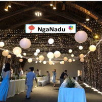 Combo 20 đèn lồng giấy trắng 30cm trang trí trung thu,trường học,siêu thị,vẽ mỹ thuật