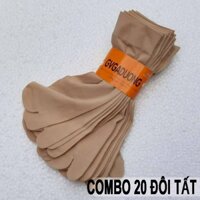 Combo 20 Đôi Vớ Nữ Xỏ Ngón Chất Liệu Vải Cotton Trơn Co Giản Vải Mát Mềm Mịn ( Màu Vàng Lạc Đà) Thích Hợp Mọi Loại Giày