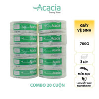 Combo 20 Giấy vệ sinh cuộn lớn ACACIA - 700 g